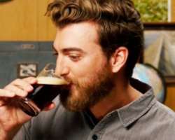Rhett McLaughlin consuming alcohol